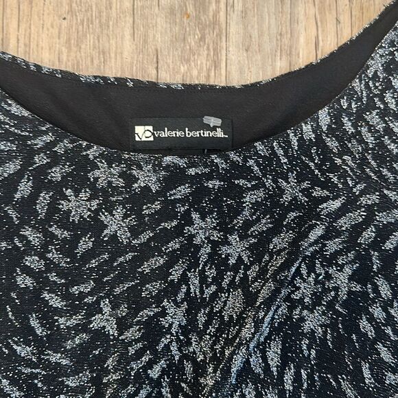 Valerie Bertinelli Black Silver Sz 8 Sparkly Glamour Dress Bodycon Party - Picture 2 of 7